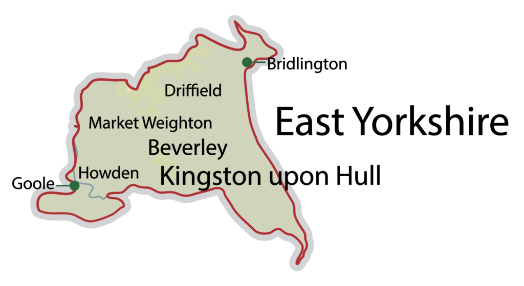Map of East Yorkshire