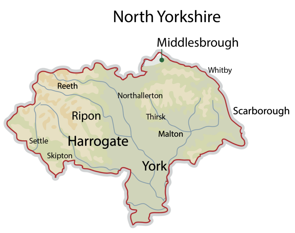 Map of North Yorkshire