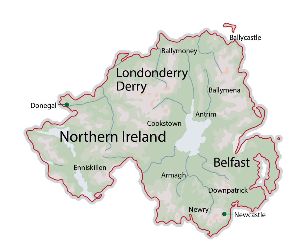 lift maintenance Northern Ireland map